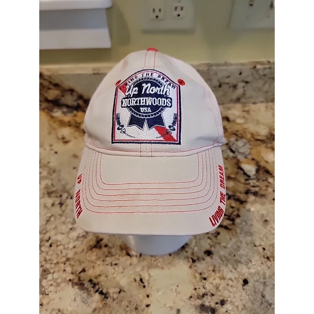 Up North Northwoods USA Living The Dream Denim Baseball Cap Adjustable
